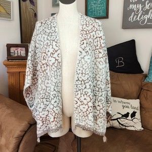 Knox Rose Cheetah Print Cardigan Size S